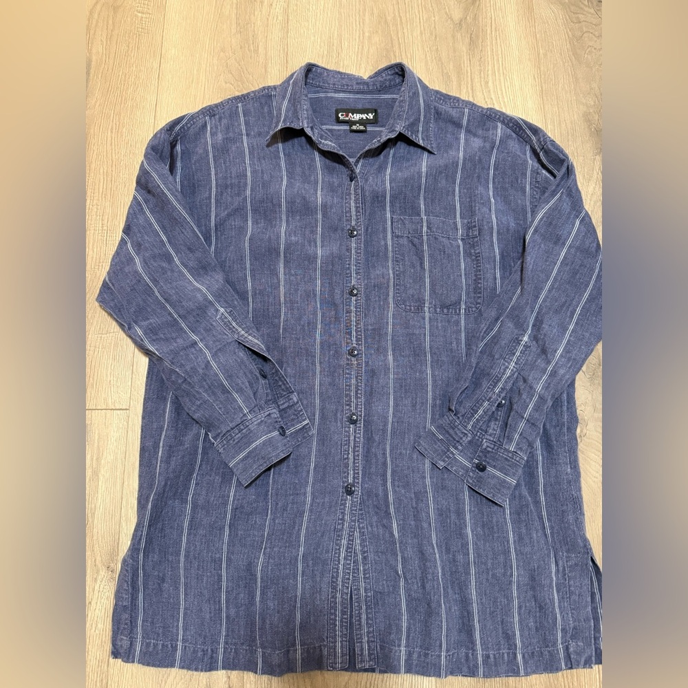 Vintage Linen Button Down Shirt | Men’s M | Beach Cover Up